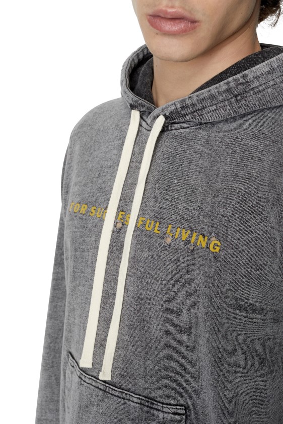 Diesel s-ginn-hood-e1 Apparel Grey Men 2XT44N100