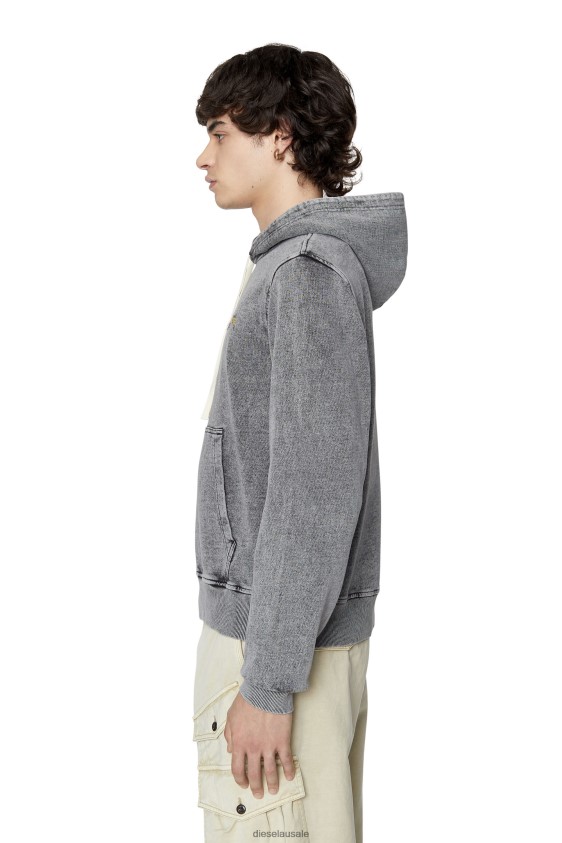 Diesel s-ginn-hood-e1 Apparel Grey Men 2XT44N100