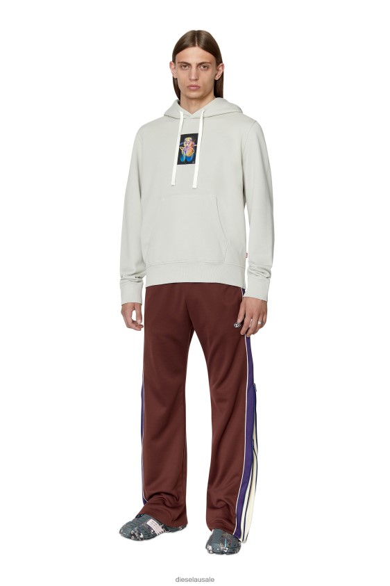 Diesel s-ginn-hood-e2 Apparel Grey Men 2XT44N95