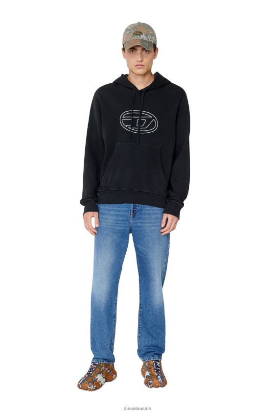 Diesel s-ginn-hood-e4 Apparel Black Men 2XT44N101