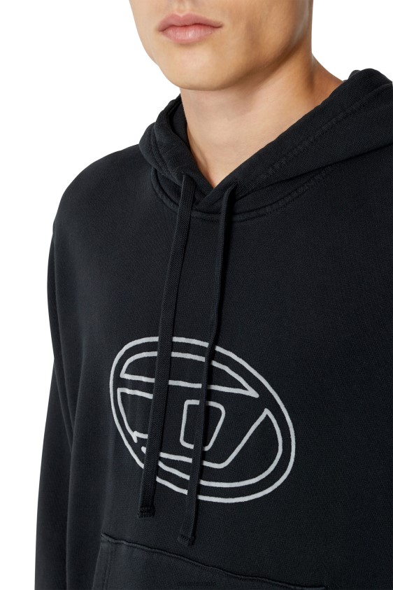 Diesel s-ginn-hood-e4 Apparel Black Men 2XT44N101
