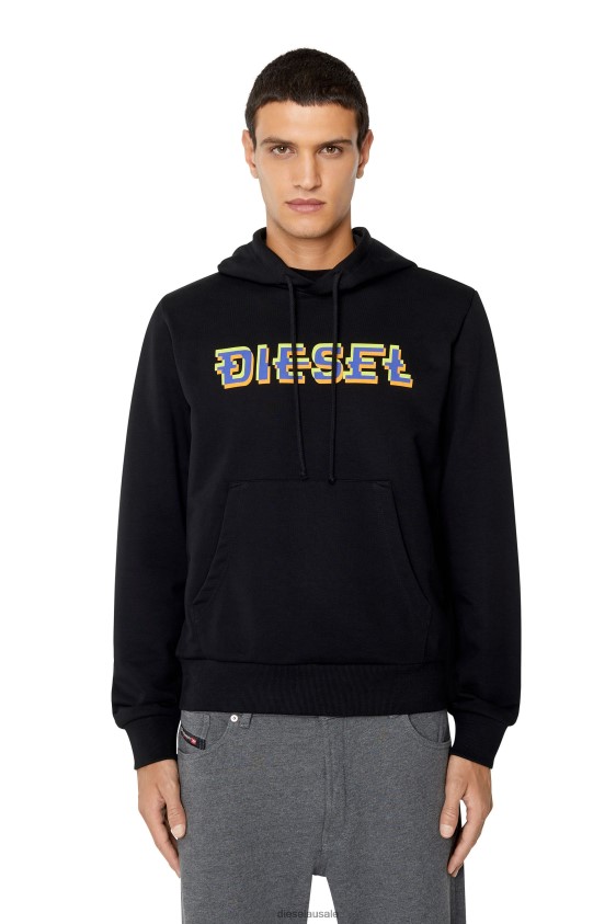 Diesel s-ginn-hood-k27 Apparel Black Men 2XT44N98