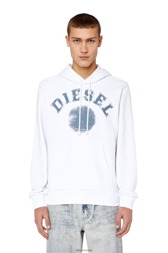 Diesel s-ginn-hood-k30 Apparel White Men 2XT44N153