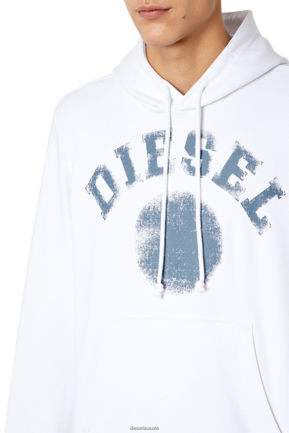 Diesel s-ginn-hood-k30 Apparel White Men 2XT44N153