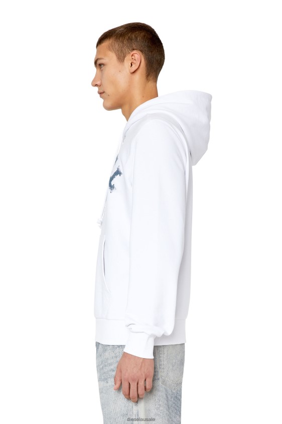Diesel s-ginn-hood-k30 Apparel White Men 2XT44N153