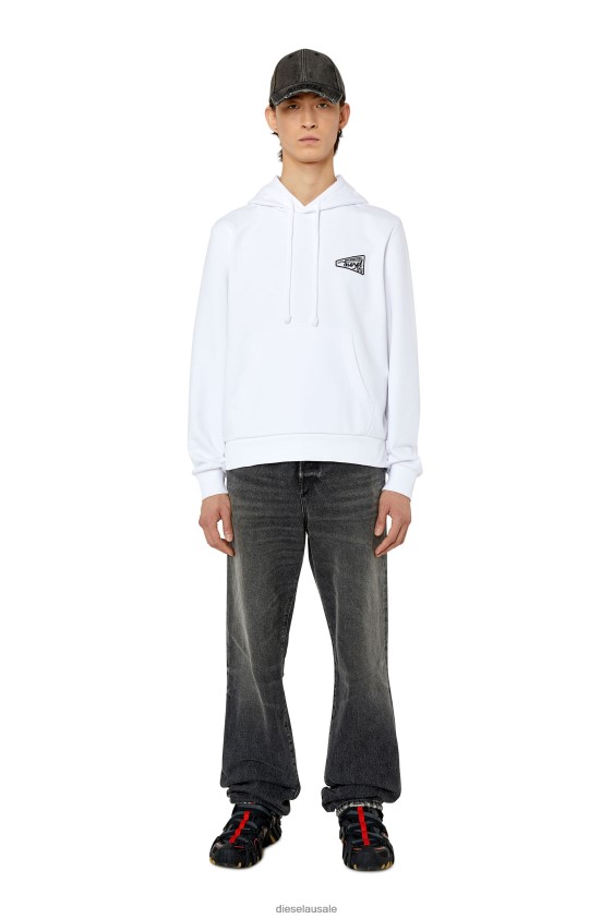 Diesel s-ginn-hood-k31 Apparel White Men 2XT44N165