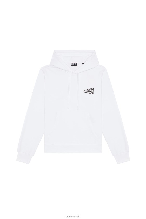 Diesel s-ginn-hood-k31 Apparel White Men 2XT44N165