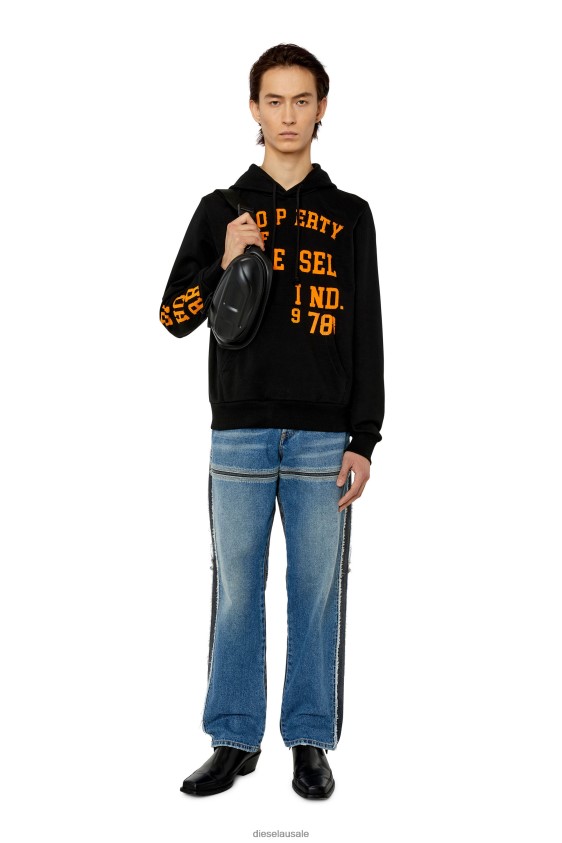 Diesel s-ginn-hood-k32 Apparel Black Men 2XT44N155