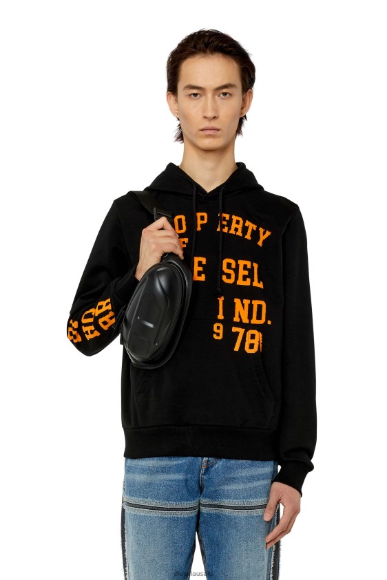 Diesel s-ginn-hood-k32 Apparel Black Men 2XT44N155