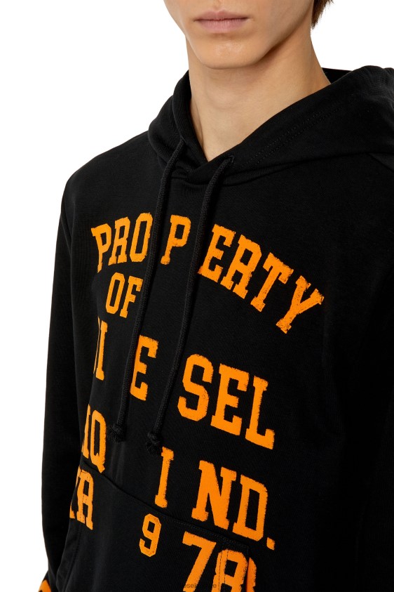 Diesel s-ginn-hood-k32 Apparel Black Men 2XT44N155