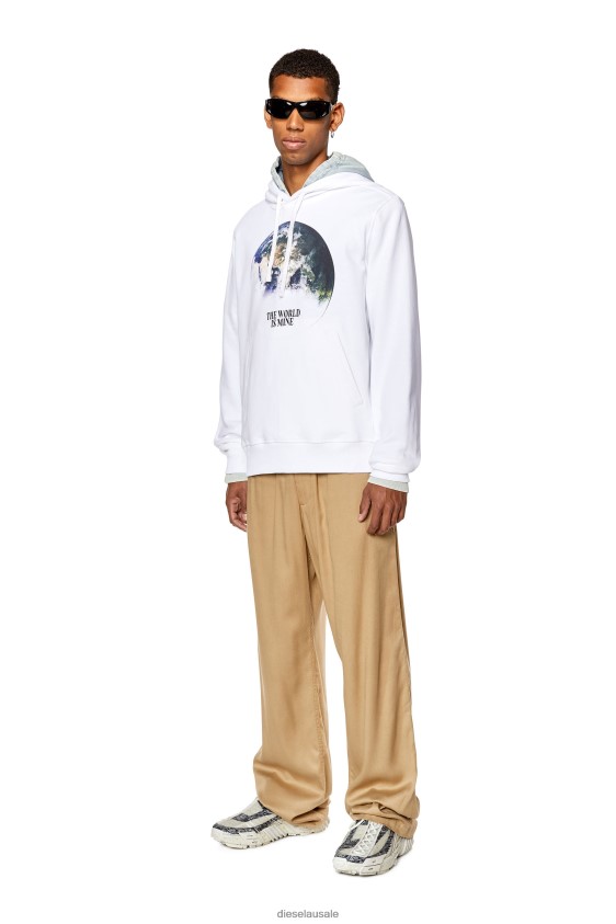 Diesel s-ginn-welt-hood Apparel White Men 2XT44N131