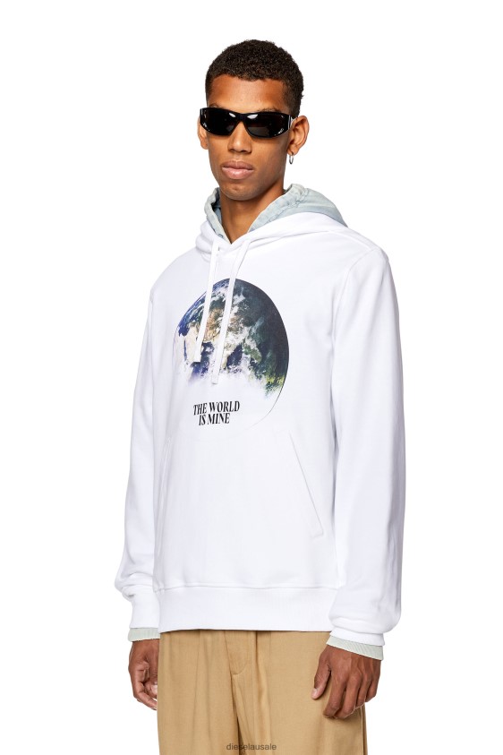 Diesel s-ginn-welt-hood Apparel White Men 2XT44N131
