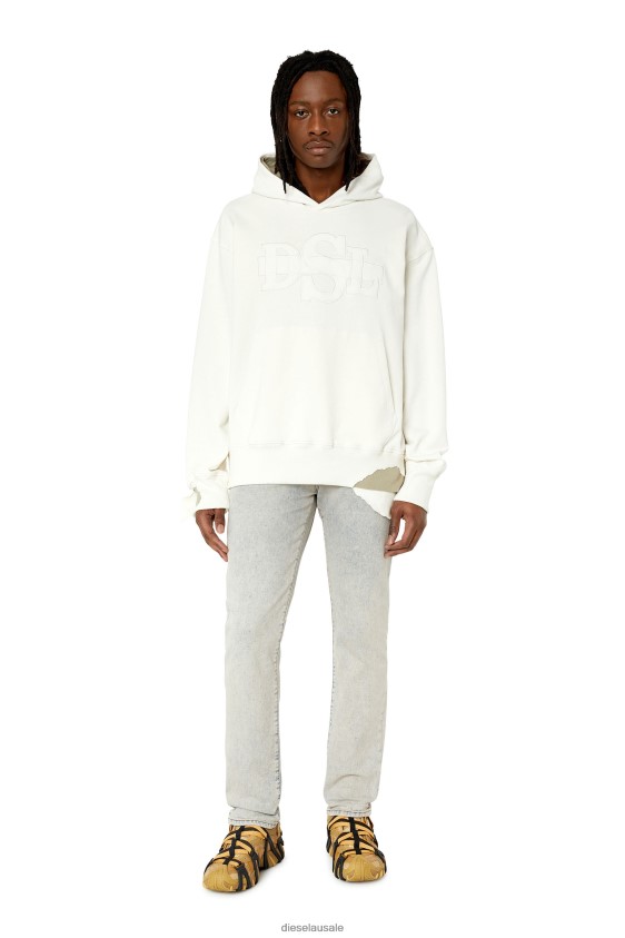 Diesel s-macrot-hood Apparel White Men 2XT44N161