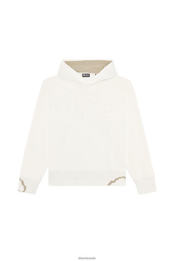 Diesel s-macrot-hood Apparel White Men 2XT44N161