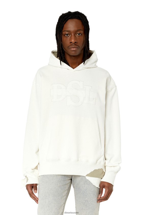 Diesel s-macrot-hood Apparel White Men 2XT44N161