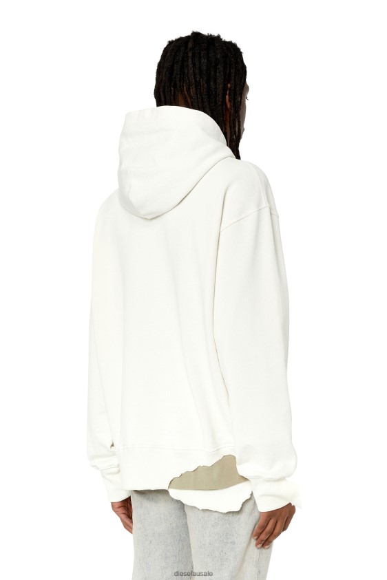 Diesel s-macrot-hood Apparel White Men 2XT44N161