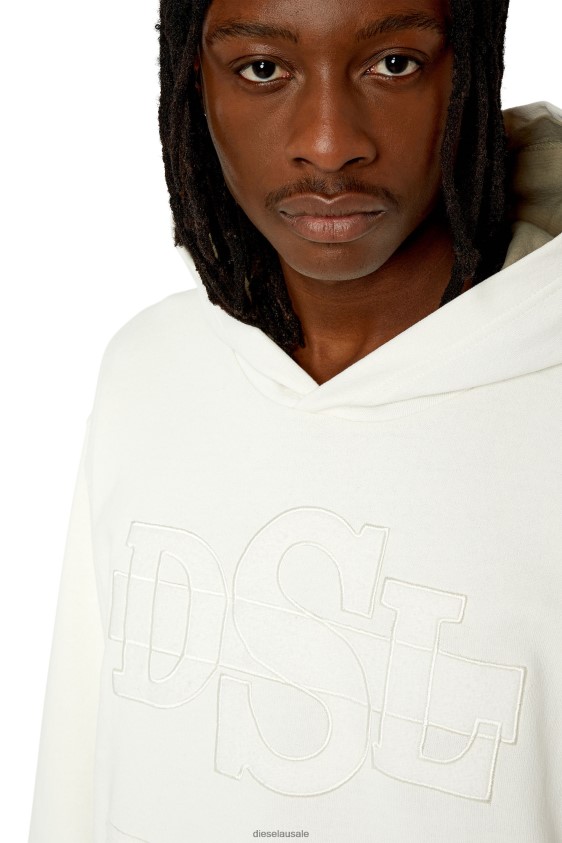 Diesel s-macrot-hood Apparel White Men 2XT44N161