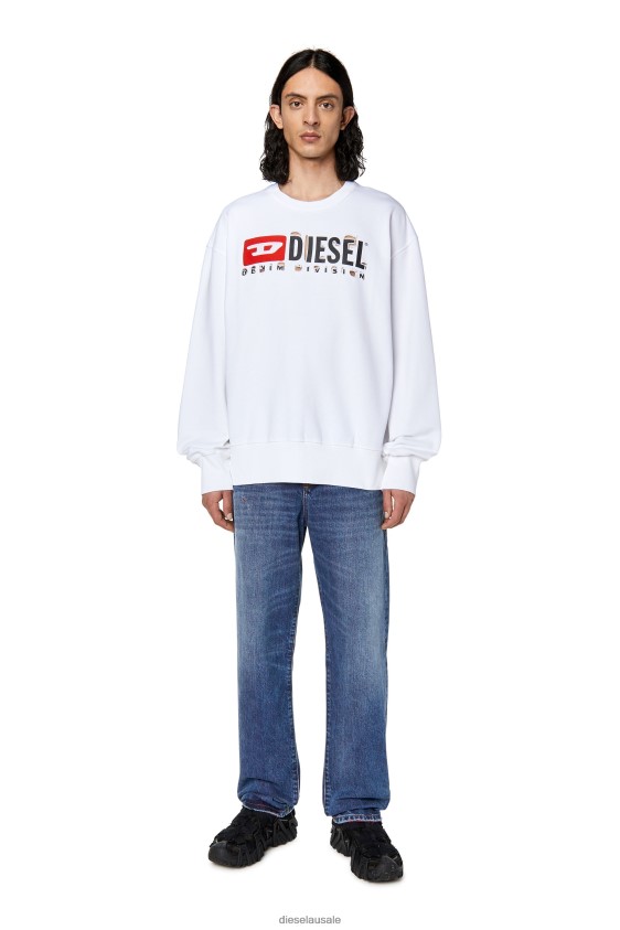 Diesel s-macs-divstroyed Apparel White Men 2XT44N160
