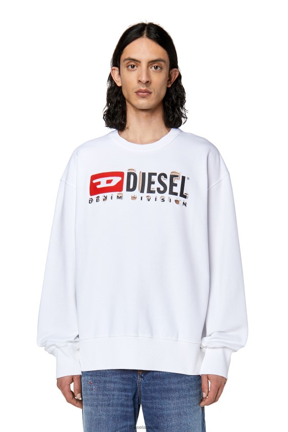 Diesel s-macs-divstroyed Apparel White Men 2XT44N160
