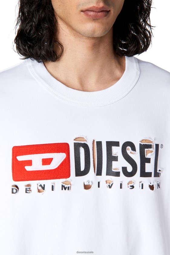 Diesel s-macs-divstroyed Apparel White Men 2XT44N160