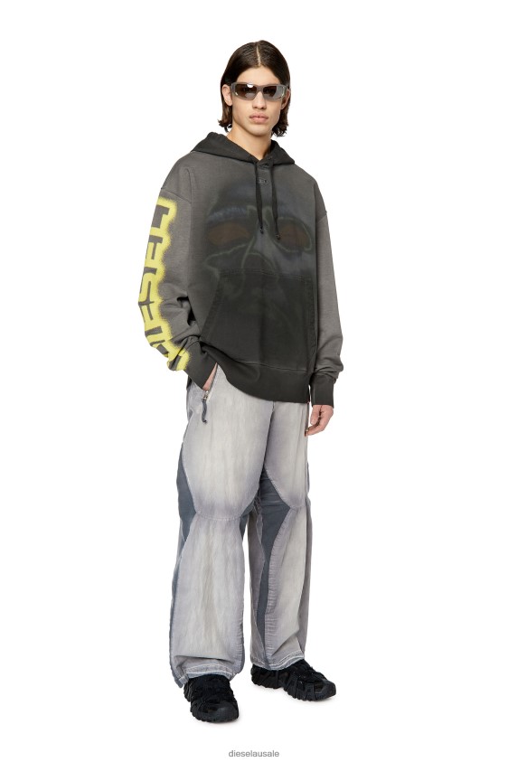 Diesel s-macs-hood-h1 Apparel Black Men 2XT44N164