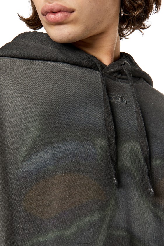 Diesel s-macs-hood-h1 Apparel Black Men 2XT44N164