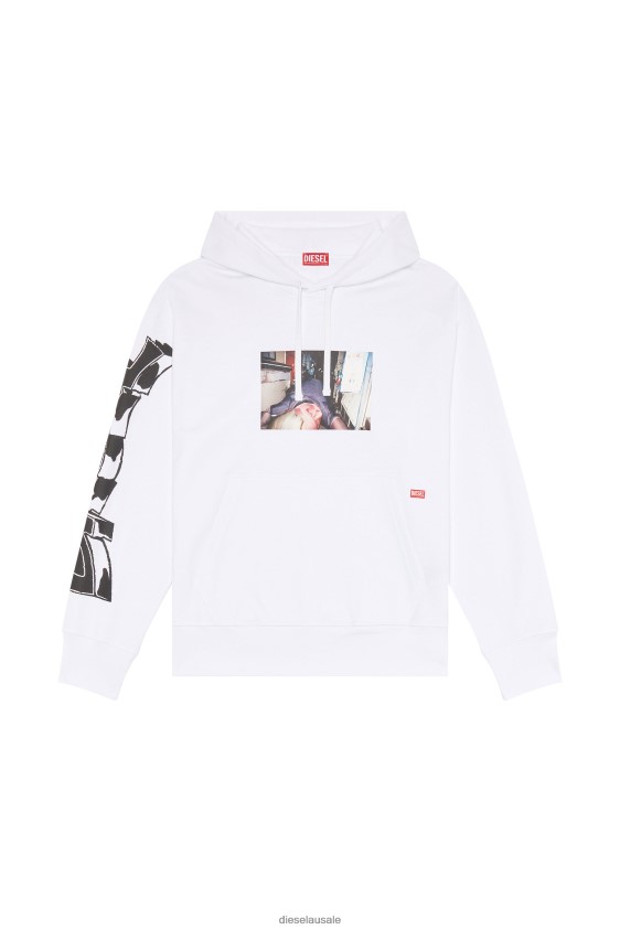 Diesel s-macs-hood-l3 Apparel White Men 2XT44N127