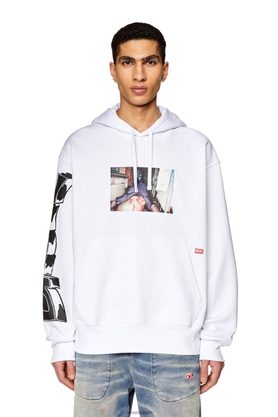 Diesel s-macs-hood-l3 Apparel White Men 2XT44N127