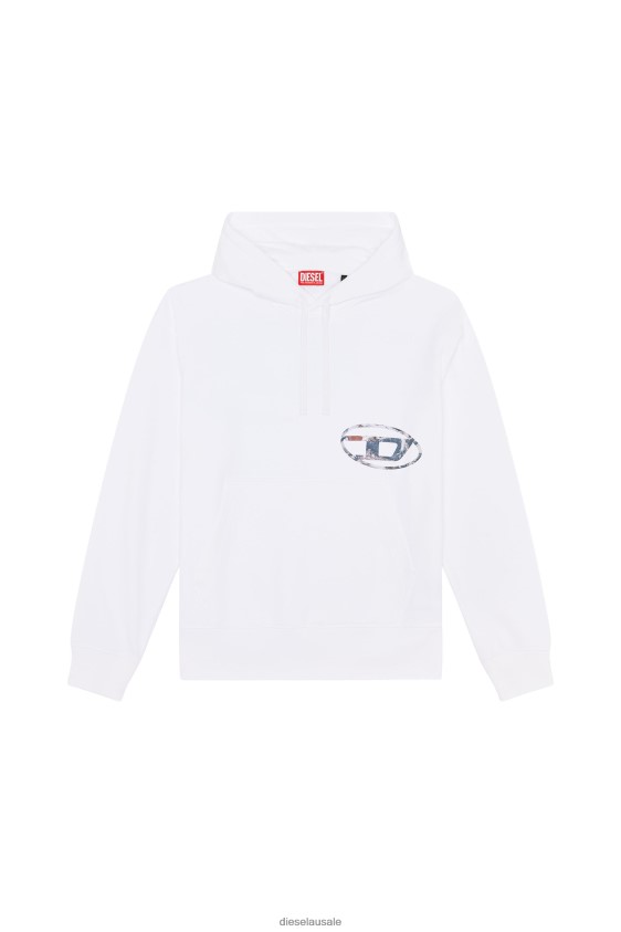 Diesel s-macs-hood-l4 Apparel White Men 2XT44N137
