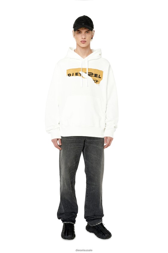 Diesel s-macs-hood-poff Apparel White Men 2XT44N124