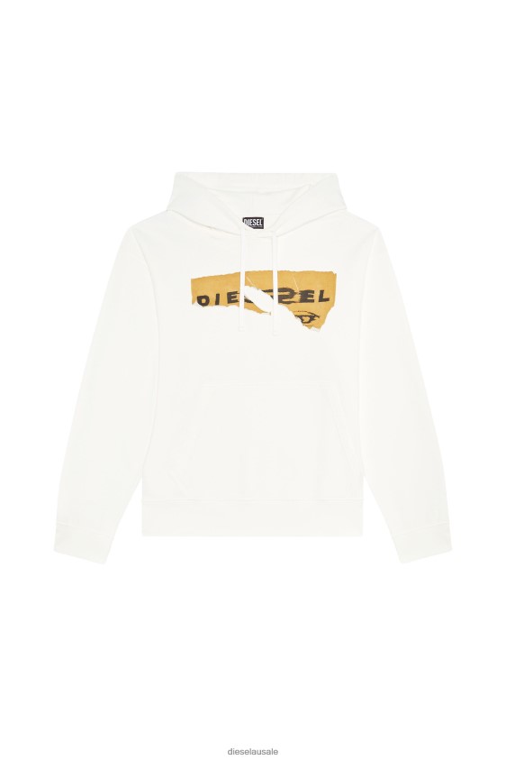 Diesel s-macs-hood-poff Apparel White Men 2XT44N124