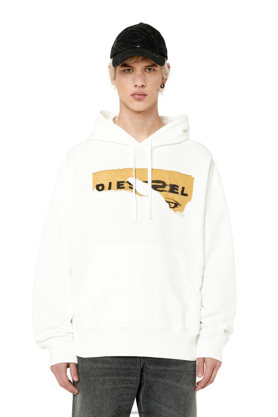 Diesel s-macs-hood-poff Apparel White Men 2XT44N124