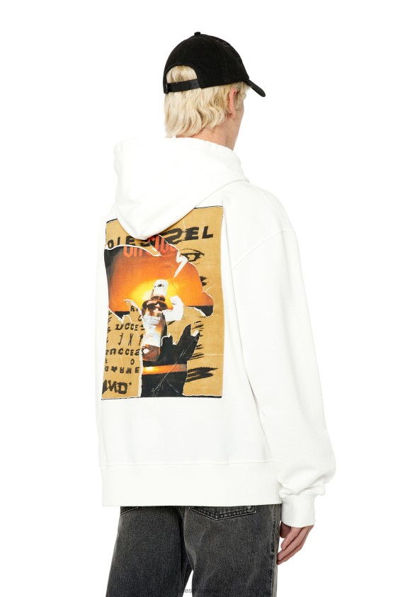 Diesel s-macs-hood-poff Apparel White Men 2XT44N124
