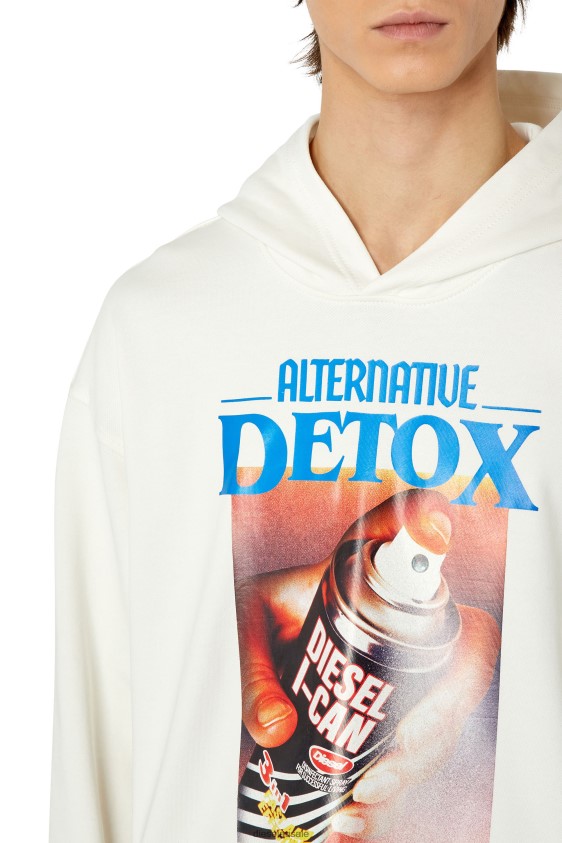 Diesel s-macsout-hood Apparel White Men 2XT44N110