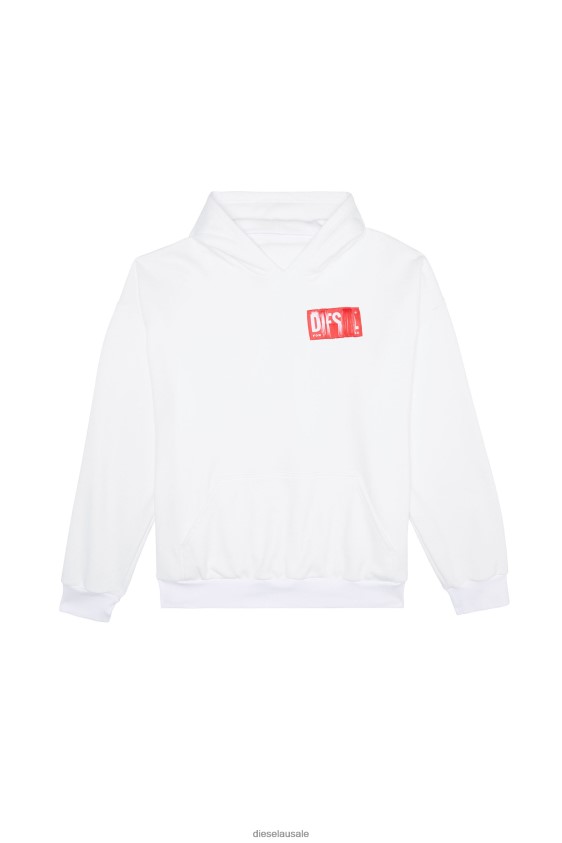 Diesel s-nlabel-hood Apparel White Men 2XT44N133