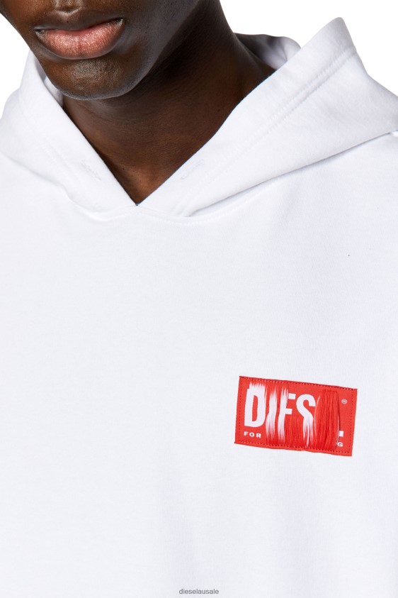 Diesel s-nlabel-hood Apparel White Men 2XT44N133