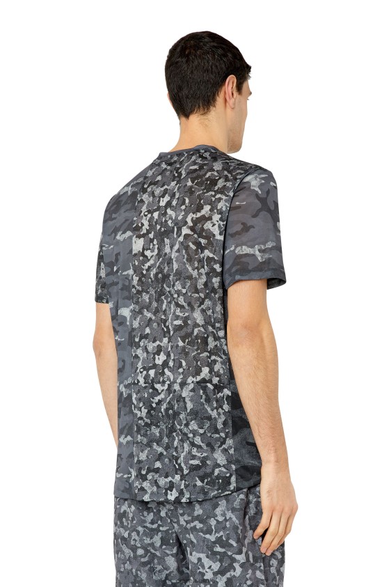 Diesel amtee-meng-wt09 Apparel Grey/Black Men 2XT44N226
