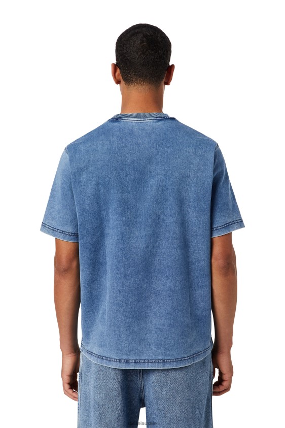 Diesel d-biggor track denim t-shirt Apparel Light Blue Men 2XT44N228