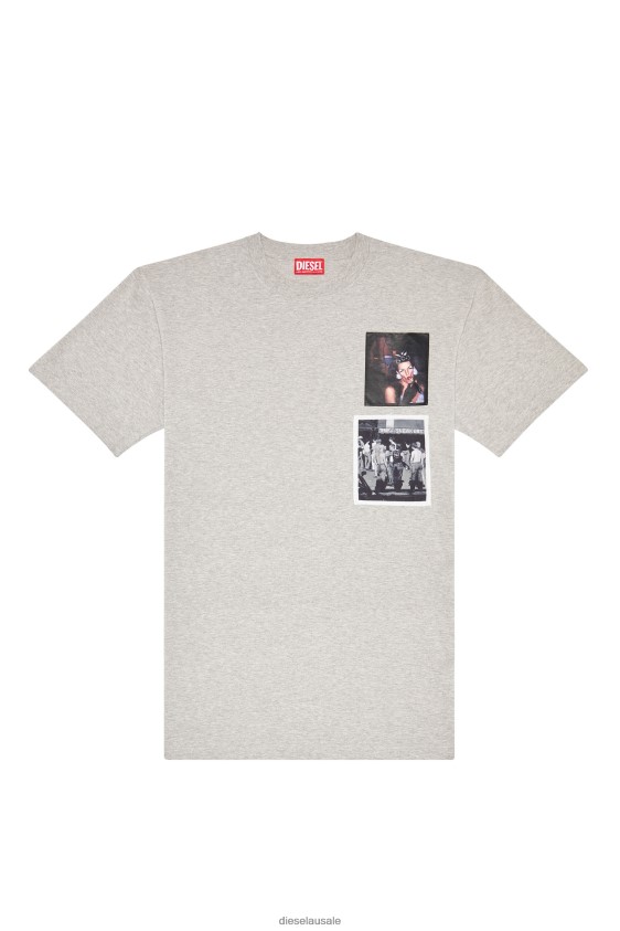 Diesel pr-t-nlabel-23 Apparel Grey Men 2XT44N251