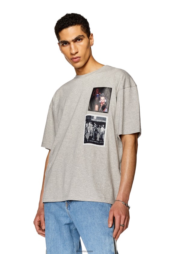 Diesel pr-t-nlabel-23 Apparel Grey Men 2XT44N251