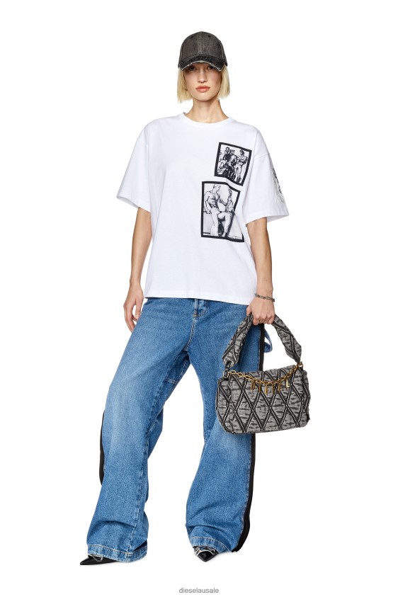 Diesel pr-t-nlabel-23a Apparel White Men 2XT44N263