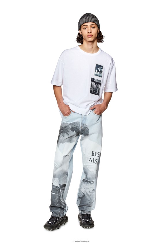 Diesel pr-t-nlabel-23b Apparel White Men 2XT44N267