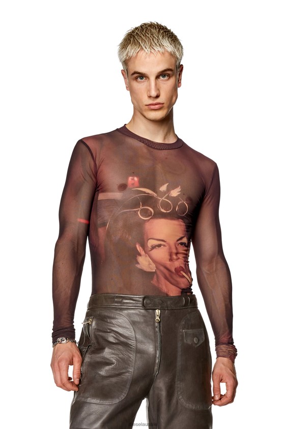 Diesel pr-t-sielar-long Apparel Violet Men 2XT44N254
