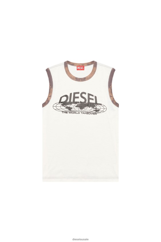 Diesel t-bisco-l1 Apparel White Men 2XT44N283