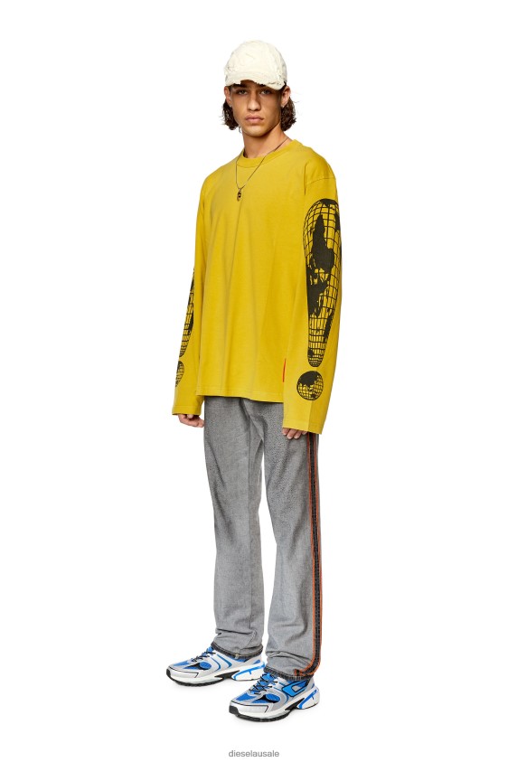 Diesel t-crane-ls-l3 Apparel Yellow Men 2XT44N269