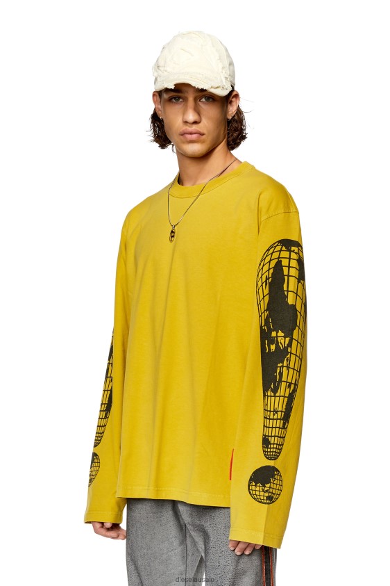 Diesel t-crane-ls-l3 Apparel Yellow Men 2XT44N269