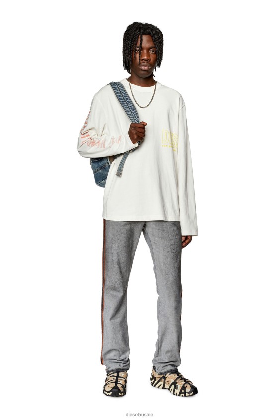Diesel t-crane-ls-l5 Apparel White Men 2XT44N278