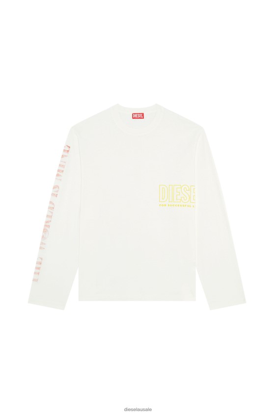 Diesel t-crane-ls-l5 Apparel White Men 2XT44N278