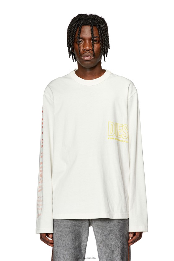 Diesel t-crane-ls-l5 Apparel White Men 2XT44N278