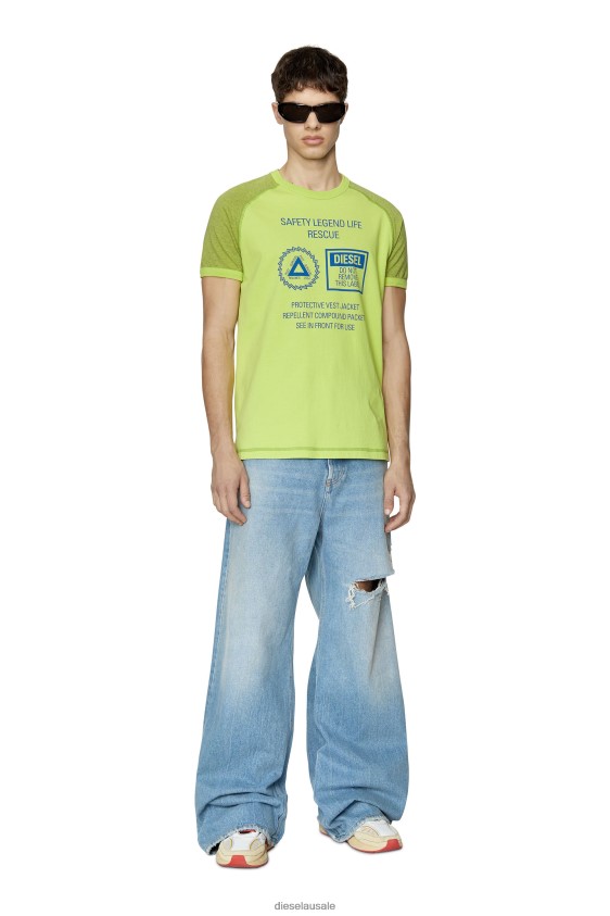 Diesel t-dieglan Apparel Green Fluo Men 2XT44N203